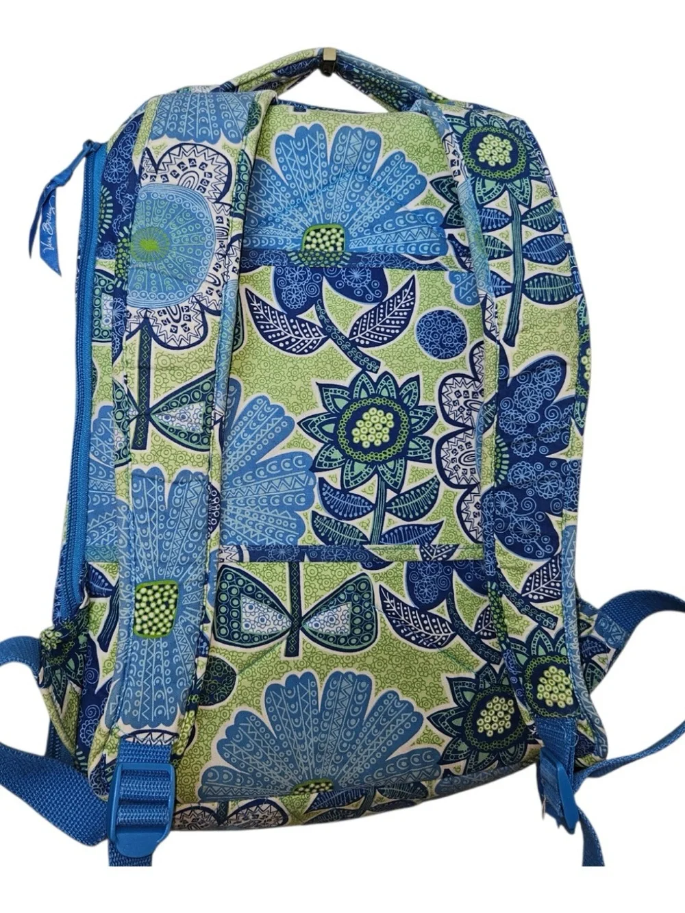 Vera Bradley Blue & Green Floral Quilted Backpack